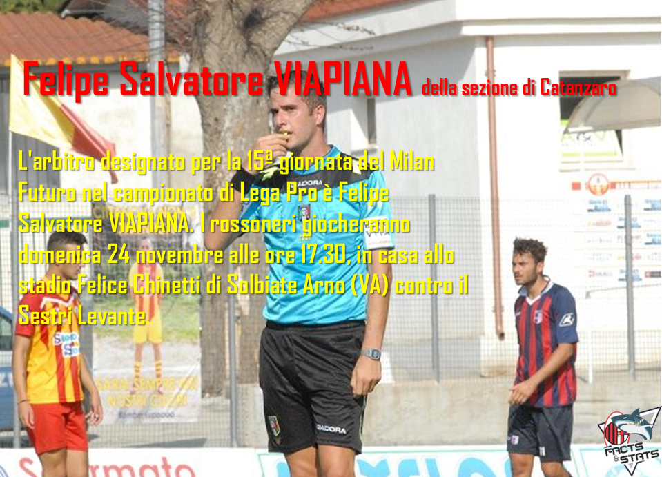 L’ARBITRO DI MILAN FUTURO-SESTRI LEVANTE