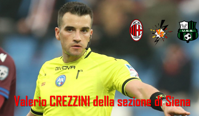MILAN: DESIGNATO L’ARBITRO PER LA GARA CON IL SASSUOLO