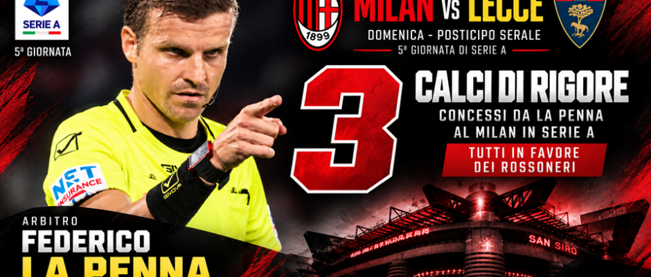 L'arbitro Milan-Lecce