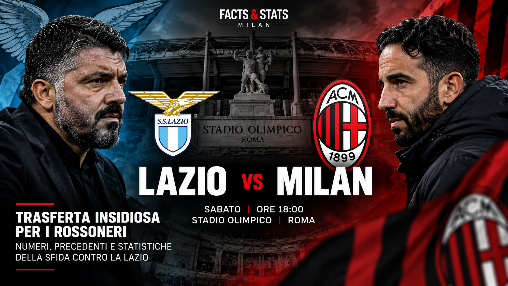 SERIE A: STASERA LAZIO-MILAN