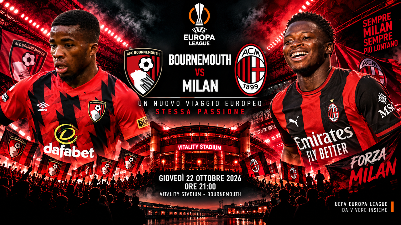 EUROPA LEAGUE: STASERA BOURNEMOUTH-MILAN